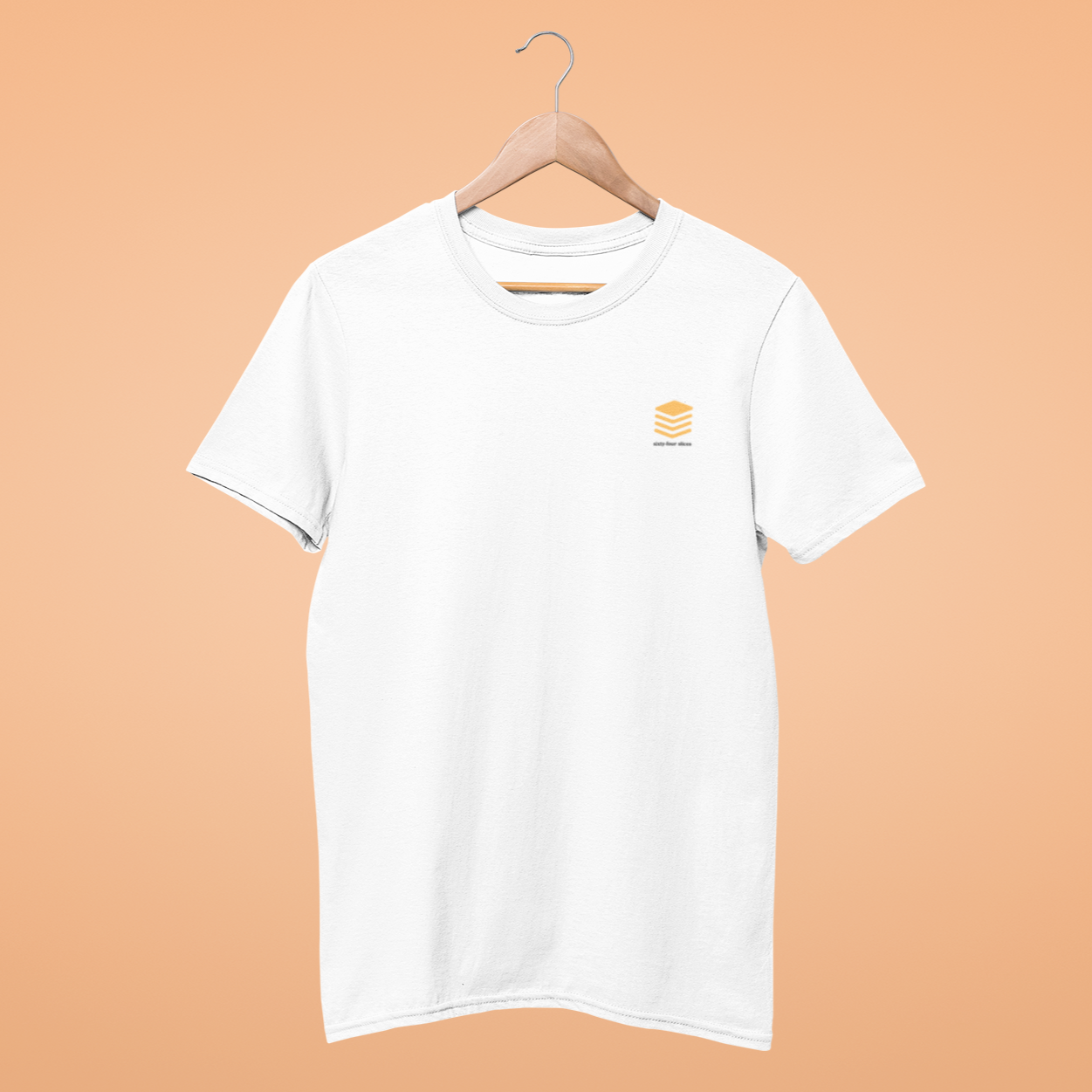 Hanging view of 64 Slices of American Cheese Simpsons T-Shirt