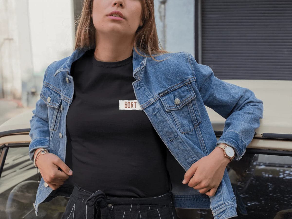 Bort tee in black