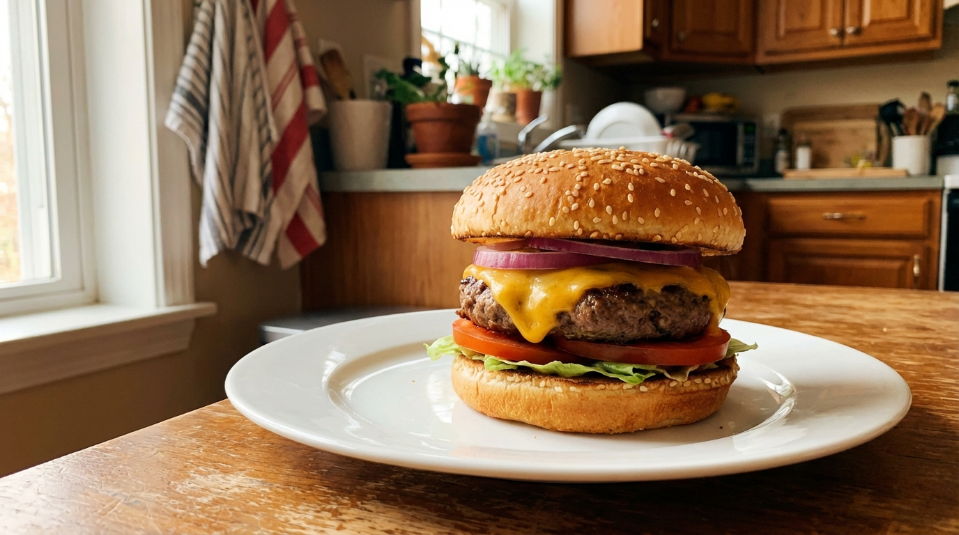 Steamed Hams plated and ready to serve